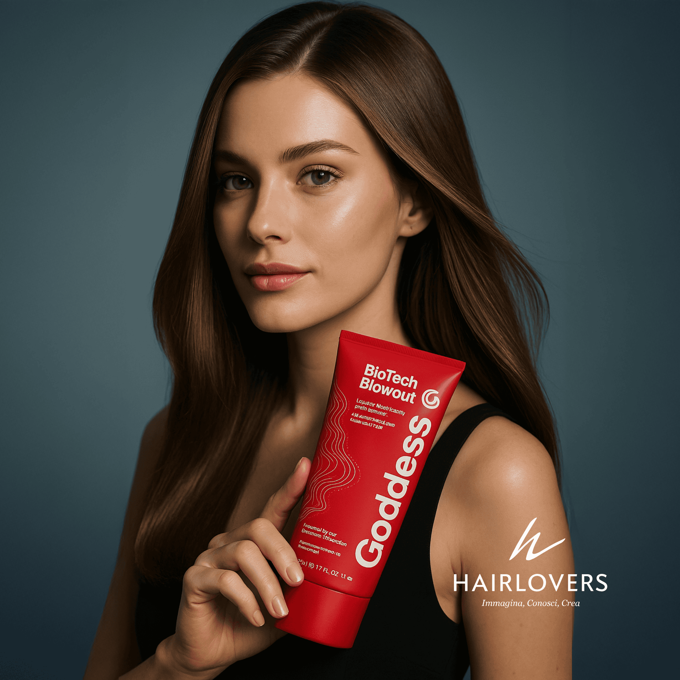 Parrucchiere Hairlovers applica Goddess Biotech Blowout per protezione e lucentezza dei capelli